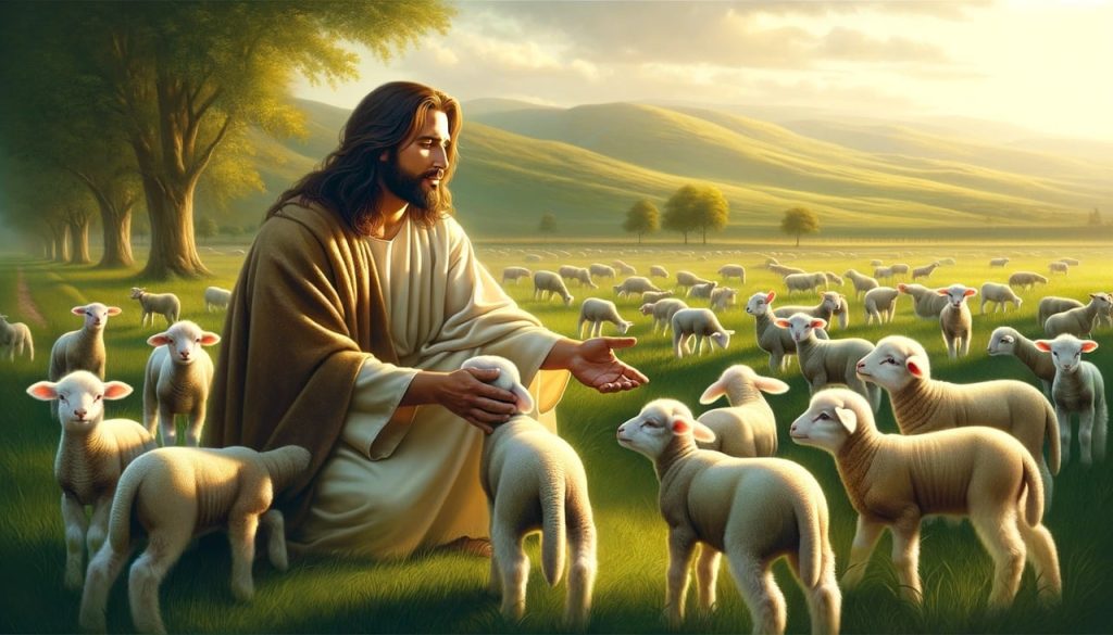 ai generated, jesus, shepherd
