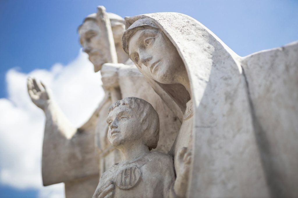 A statue of a woman holding a child