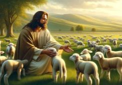 ai generated, jesus, shepherd